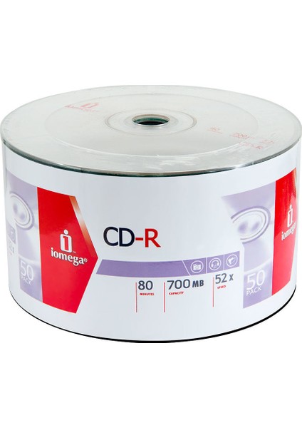 Iomega Boş CD-R 52X 50'li Paket Güvenli Depolama İçin 700 MB Kapasite ile Uygun
