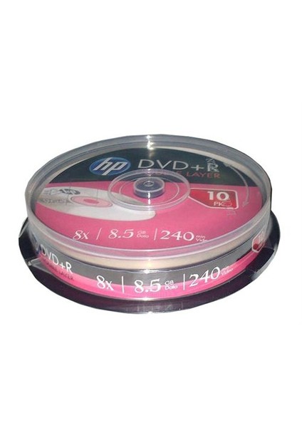 HP DVD+R 8X 10lu Spindle 8.5GB 240dk (DRE00060-3)