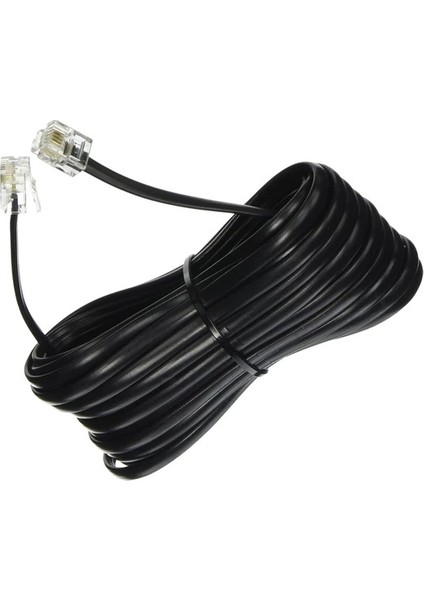 Livolo 10 Metre Siyah Telefon Modem ADSL VDSL Ara Kablosu Yüksek Performanslı RJ11 Bağlantı