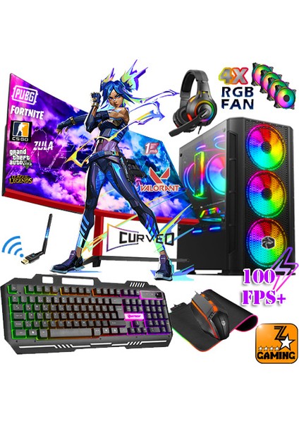 Zeiron FX50 Intel Core i5 3470 16GB RAM 512GB SSD GT730 23.8"Oyuncu Masaüstü Bilgisayar