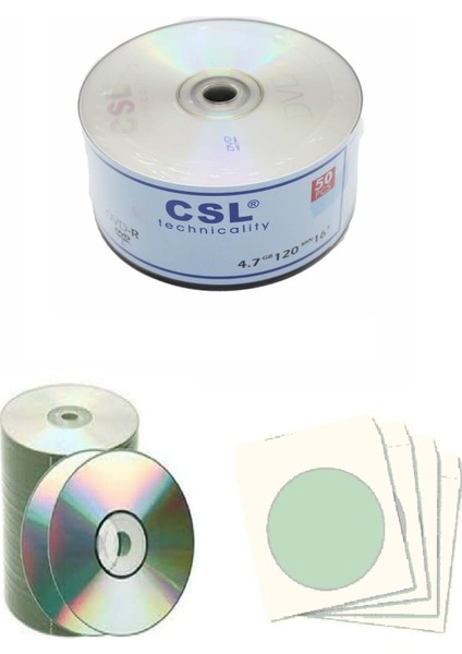 CSL 10 Adet Boş CD-R 700MB-80MIN 52X Kalite ve Dayanıklı Tasarım ile CD Zarfı