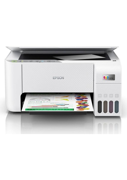 Epson EcoTank L3256 Renkli Tanklı Yazıcı Baskı-Tarama- Kopya - (USB, WiFi, Wi-Fi Direct) + ORİJİNAL EPSON Mürekkep C11CJ67411