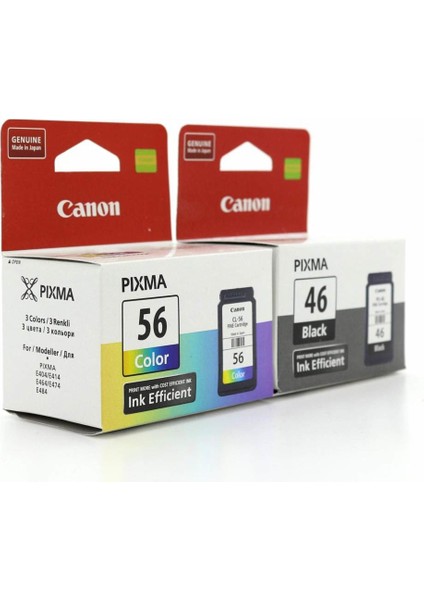 Canon Pg-46 /cl-56 Pixma E404/E414/E464/E484 Siyah ve Renkli Kartuş