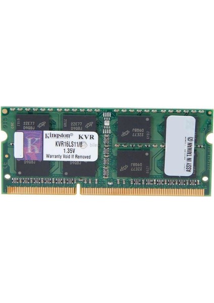 Kingston 8GB DDR3 Notebook Ram 1600MHz CL11 KVR16LS11/8 Yüksek Performanslı RAM