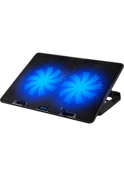 Juo Windy LED Aydınlatmalı Notebook Soğutucu 10-15.6 inç Uyumlu İki Fanlı Ayarlanabilir Yükseklik