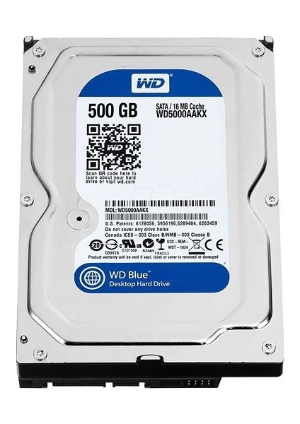 WD 500GB 3.5 Sabit Disk 7200 RPM Hızında Yüksek Performanslı PC Depolama Çözümü WD5000AAKX
