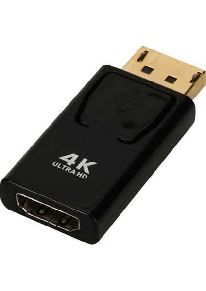 Maxgo 2168 4k Displayport To HDMI Kablo Display Port Çevirici Dönüştürücü Mini Siyah