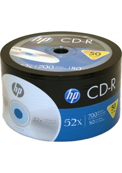 HP CD-R 50'li Paket 700 MB 52x Hızda Kolay Kurulum ve Dayanıklı Tasarım