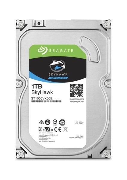 Seagate Skyhawk 1 Tb 3.5" Sata 3 5900 Rpm 64MB Harddisk ST1000VX005