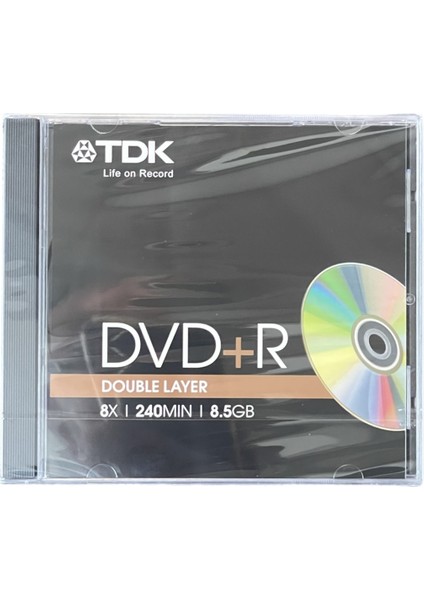 TDK Dvd+R Dl Double Layer 8.5 GB 1 Li Jewel 8 x