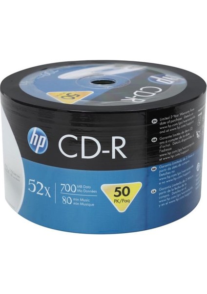 HP Cd-R 700Mb-80Mın 52X 50 li Shrink