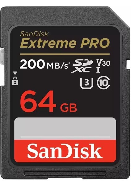 Sandisk Extreme Pro 64GB 200MB/S Sdxc Hafıza Kartı