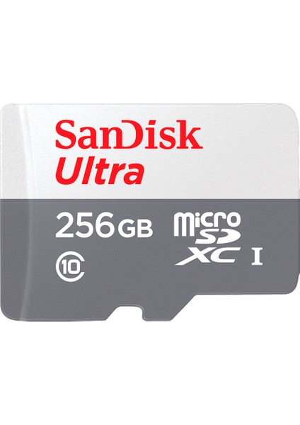 Sandisk Ultra MicroSDXC 256GB Hafıza Kartı Class 10 UHS-I Hızlı Veri Transferi Geniş Uyumluluk