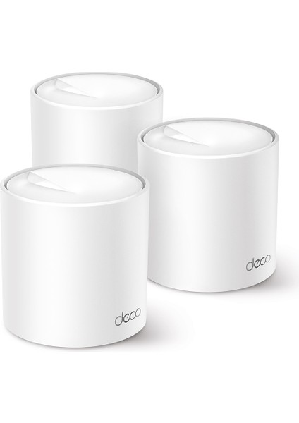 TP-Link Deco X50 (3-Pack) | Wi-Fi 6 Mesh Sistemi | AX3000 Mbps Hız | Fiber Uyumlu | Çift Bant | Gigabit Port | 150 Cihaz | 600 m² Kapsama | WPA3 | Mobil Uygulama ile Kolay Kurulum