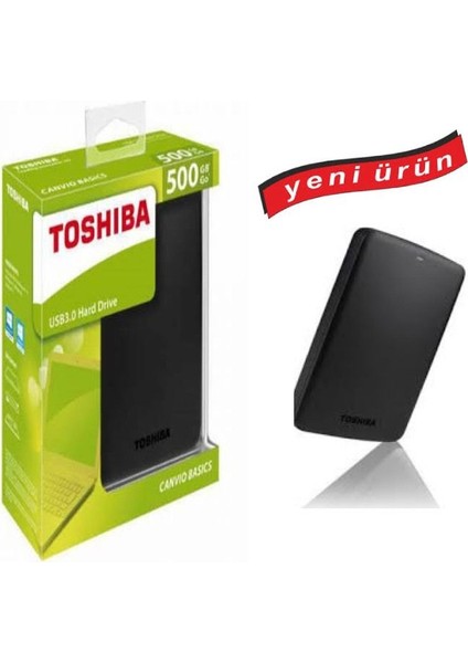 Toshiba Taşınabilir Disk - Taşınabilir Bellek - 500GB-USB 3.0 ve 2.0 - ( Kolay ve Hızlı Aktarım )