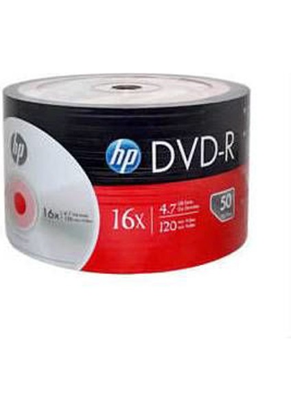 HP Boş DVD-R 16X 4,7GB 50'li Paket Yüksek Kalite ve Dayanıklı Tasarım ile Uyumlu