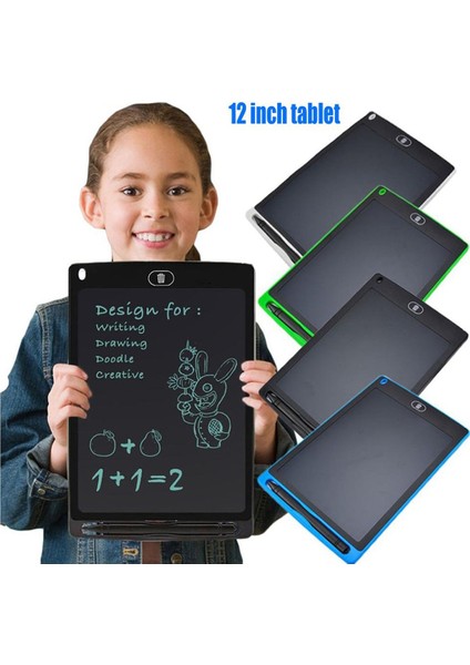 Vothoon 12 İnç LCD Grafik Tablet Yazı Tahtası Yeşil Renkli Dijital Kalemli Eğitim Aracı