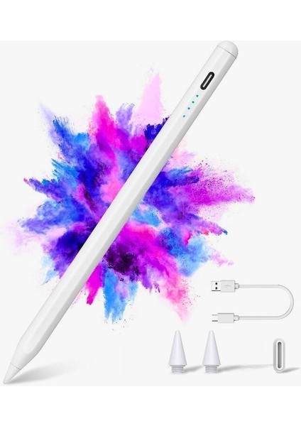 Fogy Apple Ipad A16 2025 Pencil Stylus Mıklatıslı Avuç Içi Red Eğim Özellikli Çizim Kalemi