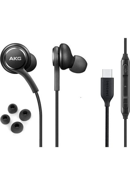 AKG Samsung Akg Mikrofonlu Type-C Girişli Kulak Içi Siyah Kablolu Kulaklık