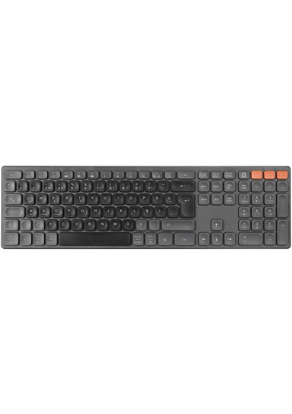 Everest KB-2610 Siyah/gri 2.4g+Bt1+Bt2 Üçü Bir Arada 3 In 1 Q Kablosuz Klavye