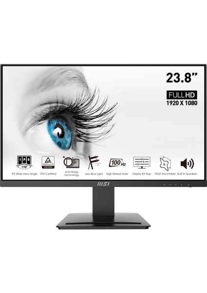 MSI 23.8" PRO MP243X 1920x1080 (FHD) FLAT IPS 100HZ 1MS ADAPTIVE-SYNC MONITOR