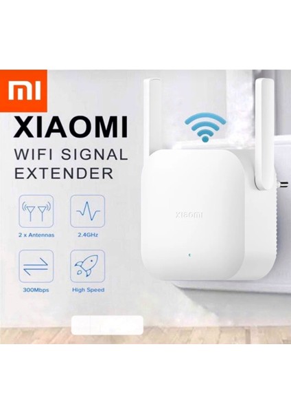 Xiaomi Mi Pro Wifi Güçlendirici 300 MB/sn Hızında Sinyal Güçlendirici 2x2 Harici Anten