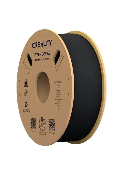 Creality Hyper PLA Filament 1.75MM 1kg Siyah Yüksek Baskı Kalitesi ile Hızlı ve Hassas