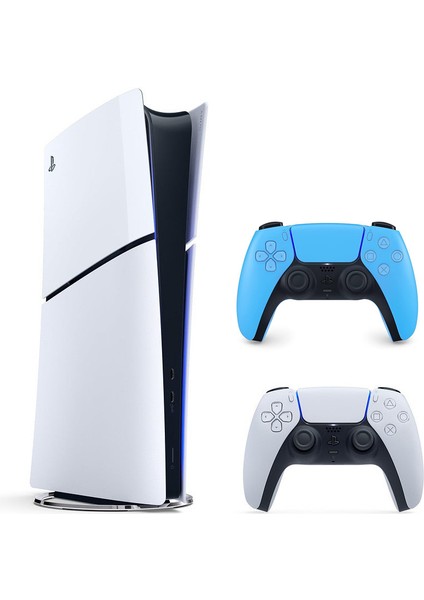 Sony Playstation 5 Slim 1 Tb + Digital Edition + 2. Dualsense ( Beyaz - Mavi )