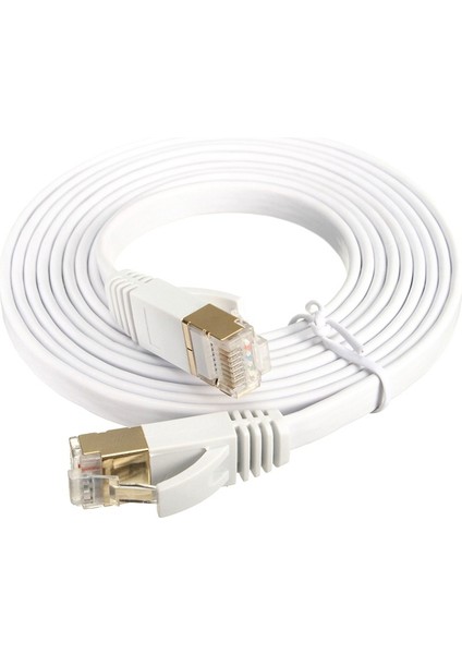 Alfais 4964 Cat7 Ethernet RJ45 600MHZ 10GBPS Modem Internet Kablosu 15 Metre Dayanıklı Tasarım