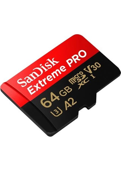 Sandisk SDSQXCU-064G-GN6MA - Sandisk Extreme Pro 64GB 20090MBS Microsdxc Uhs-I A2 V30 Hafıza Kartı | DJI Türkiye Karacasulu Garantili |
