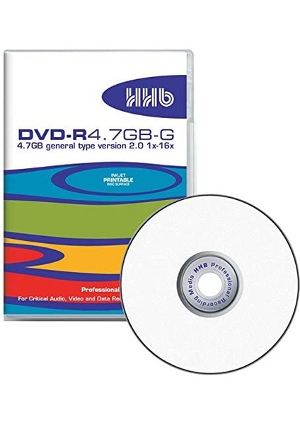 HHB Dvd-R 4.7gb Çift Kaplamalı Profesyonel Arşiv Kayıtları Için DVD 10 Adet Fiyatı