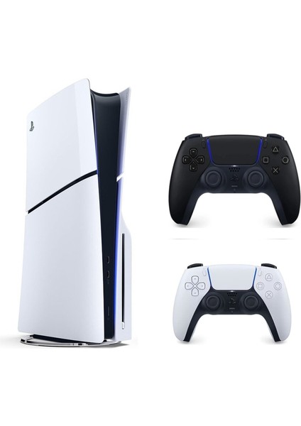 Sony Playstation 5 Slim 1 Tb Cd'li + 2. Siyah Dualsense ( Beyaz - Siyah)