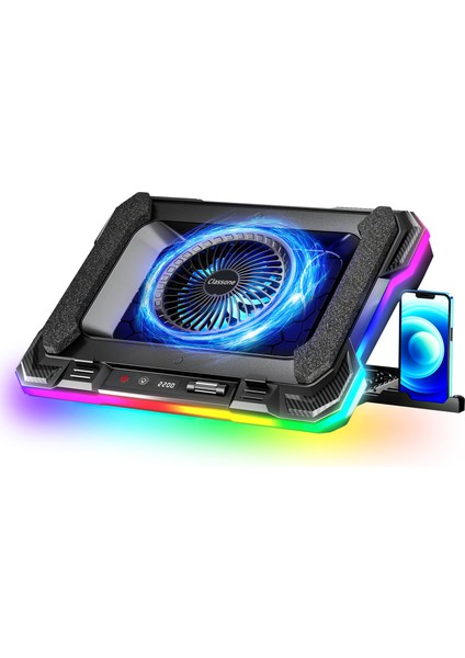 Classone GT100 Gaming Laptop Sogutucu 2200RPM , Rgb Işıklı , LED Display Notebook soğutucu stand