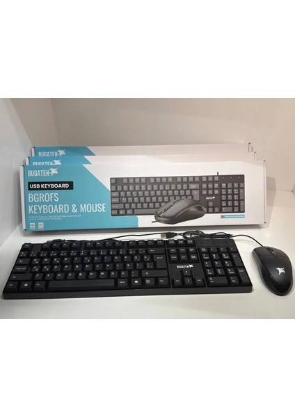 Bugatek Bgrofs Kablolu Standart Klavye + Mouse Q Set