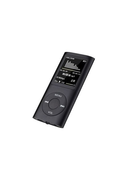 İnter Digital Renkli Ekranlı Mp3-Mp4 Çalar Hafıza Kartı Girişli Metal Siyah MP4BE
