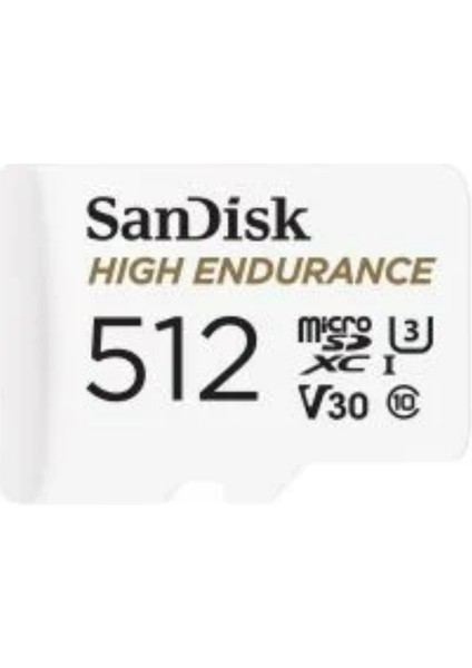 Sandisk High Endurance 512GB 100/40MB/S Microsdxc C10 V30 Adaptörlü Hafıza Kartı SDSQQNR-512G-GN6IA