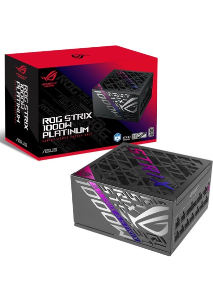 Asus 1000W 80+ Platınum Rog Strıx 1000P ATX 3.1 Tam Modüler Power Supply 10 Yıl Garanti
