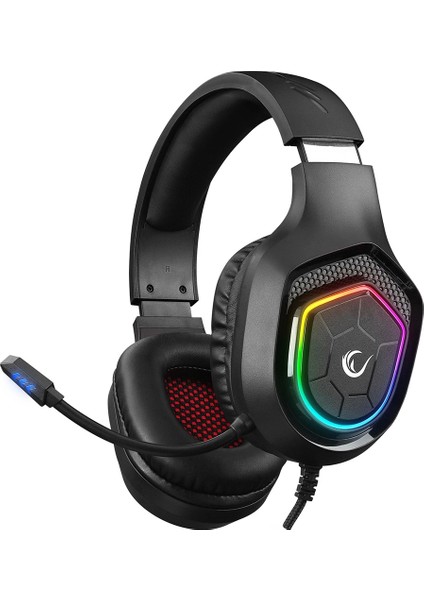 Rampage Rampage RM-K90 Vector Siyah Rgb LED Type-C Gaming Mikrofonlu Oyuncu Kulaklığı