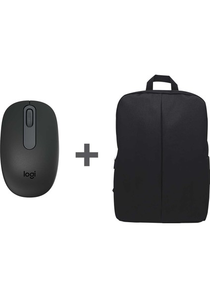 Logitech M196 Bluetooth Kablosuz Mouse ve Nero Notebook Sırt Çantası - Siyah