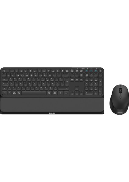 Philips SPT6607 Bluetooth Kablosuz Dual Mod 2.4ghz + 2 Kanallı Türkçe Q Klavye & Mouse Set Siyah
