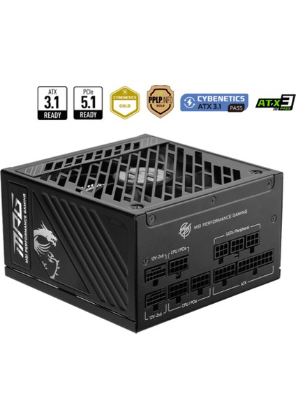 MSI Msı Mpg A1000GS Pcıe5 1000W 80+ Gold Power Supply