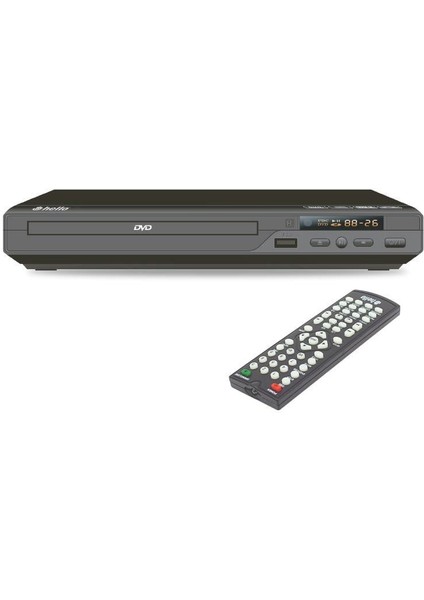Hello HL-5483 Kumandalı DVD Player USB-HDMI-DIVX Siyah Renkli 225x45x190 mm Boyut