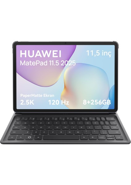 Huawei Yeni (2025) MatePad 11.5" PaperMatte 8GB 256GB Tablet + Klavye - Uzay Grisi