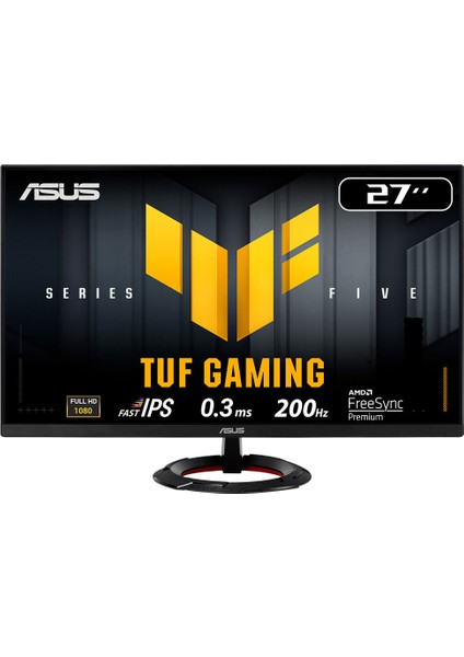 Asus Tuf Gamıng VG279Q5R 27 Fast IPS 1920X1080 0.3ms 200Hz 300CD Dp HDMI Hoparlör Vesa 3yıl Flıcker-Free,çerçevesiz,düşük Mavi Işık Monitör