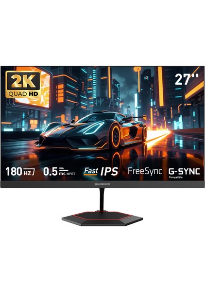 GameBooster GB-27F180QF 27" 180Hz Fast IPS 0.5ms Mprt 2k Qhd 2xhdmı+2xdp Rgb Flat Gaming Monitör