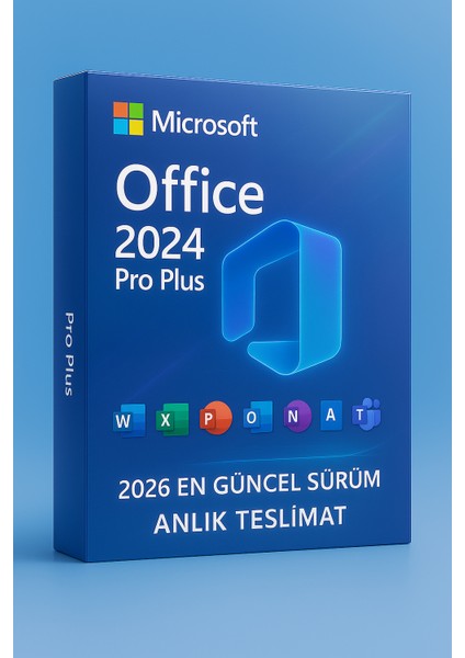 Microsoft Office Pro Plus 2024/2026 Orijinal Dijital Lisans – Güncel Sürüm, Ömür Boyu Aktivasyon, Güvenli Kullanım