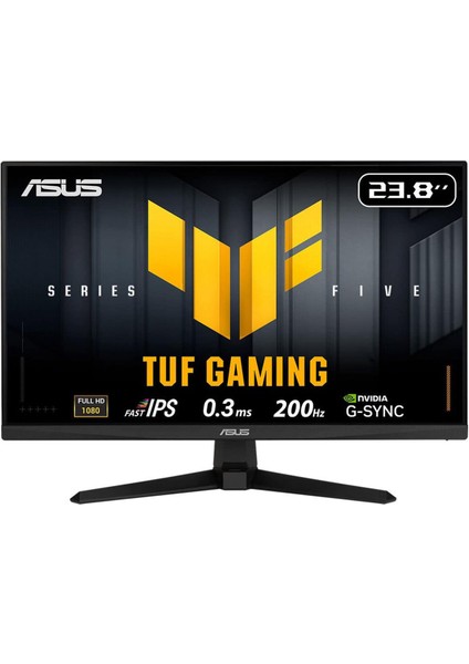 Asus TUF GAMING VG249Q5A 23.8 FAST IPS 1920x1080 0.3ms 200Hz 300cd DP HDMI Hoparlör VESA 3YIL FLICKER-FREE,ÇERÇEVESİZ,DÜŞÜK MAVİ IŞIK MONİTÖR