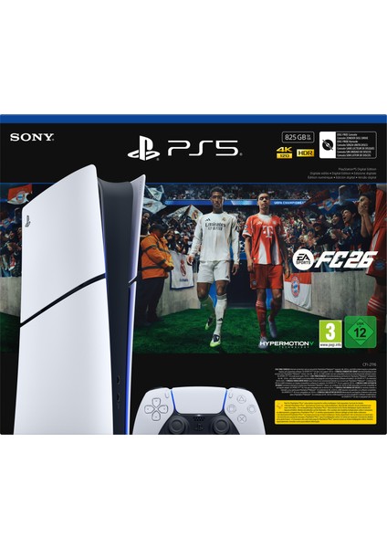 Sony Playstation 5 825 GB Slim Dijital Versiyon / Ea Sports FC26 (Bilkom Garantili)