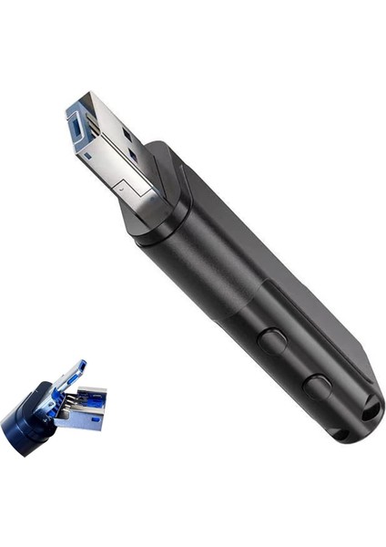 Tokurtech 32 GB USB Taşınabilir Premium Ses Sensörlü Kulaklıklı Ses Kayıt Cihazı