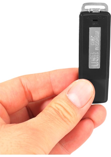 Tokurtech 16 GB Çift Mikrofonlu Otomatik Özellikli USB Ses Kayıt Cihazı Siyah